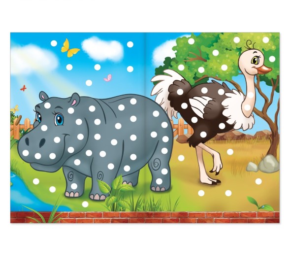 Раскраска «Рисуем пальчиками. Зоопарк», 16 стр.