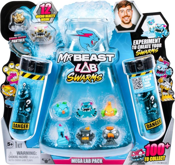 Лаборатория MrBeast Lab Swarms Mega Lab 12 Pk Chaos Chomper с коллекционными фигурками