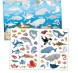 Наклейки многоразовые «Морские животные», формат А4
