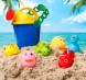 Резиновые игрушки и ведёрко. Набор для купания и игры в песке. Цвет МИКС