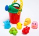 Резиновые игрушки и ведёрко. Набор для купания и игры в песке. Цвет МИКС