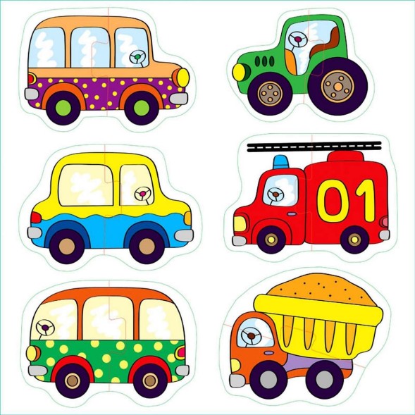 Напольный пазл-мозаика «Машинки»