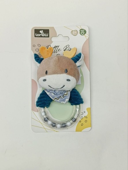 Детская плюшевая игрушка кольцо-погремушка Lorelli Олень