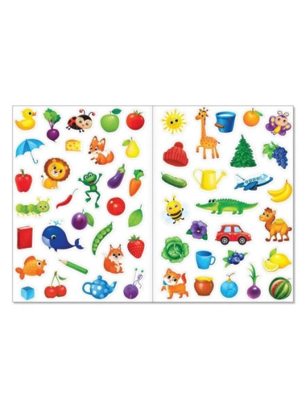 Наклейки многоразовые «Цвета», формат А4