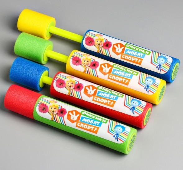 Водная пушка, пистолет ФИКСИКИ "Пневмопушка, быстрее, выше, сильнее!" 25 см МИКС