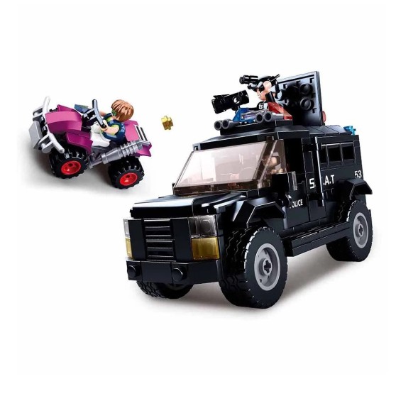 Конструктор SLUBAN Полиция: Внедорожник-штурмовик 293 деталей