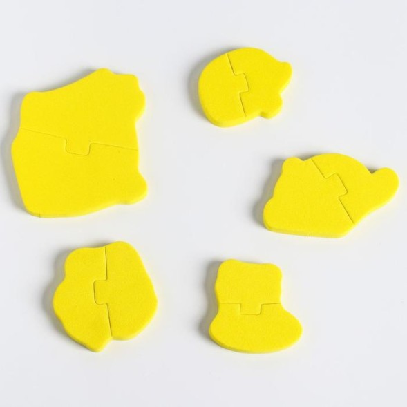 Макси - пазлы для ванны (головоломка), «Лесные зверята», 5 пазлов 10 деталей