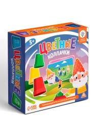 Настольная игра «Цветные колпачки», развивающая, 60 карт, 20 колпачков, звонок, 5+