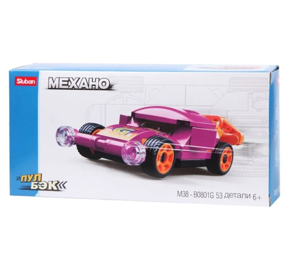 Конструктор SLUBAN Машинка M38-B0801G, 53 детали