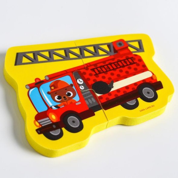 Макси - пазлы для ванны (головоломка), парные «Транспорт», 5 пазлов, 10 деталей