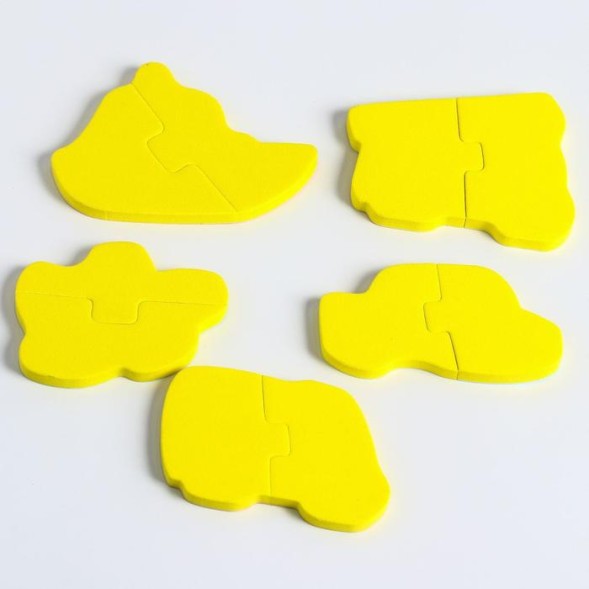 Макси - пазлы для ванны (головоломка), парные «Транспорт», 5 пазлов, 10 деталей