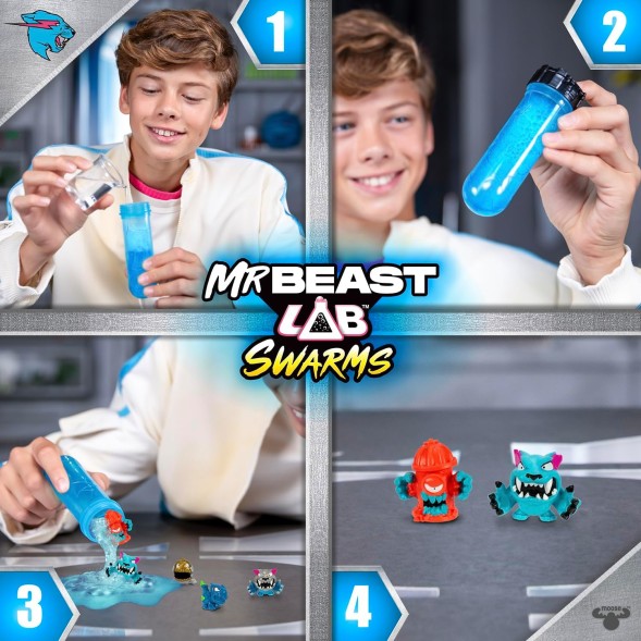 Лаборатория MrBeast Lab Swarms, эксперимент с добавлением воды