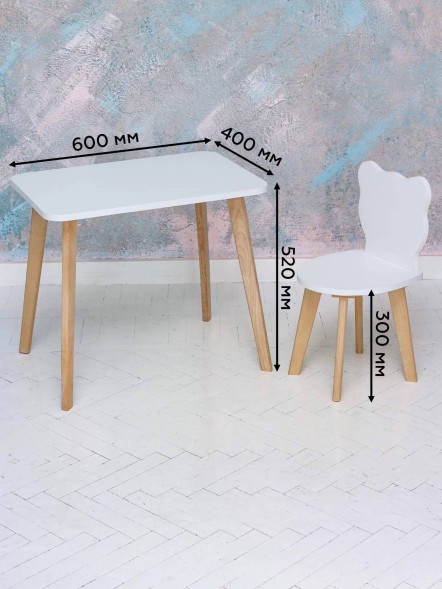 Набор мебели для детей: стол и стул, от 1,5 до 6 лет