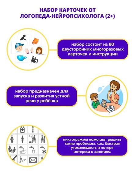 Асборн - карточки. Запускаем речь с нейропсихологом 2+ 80 карточек. Робинс