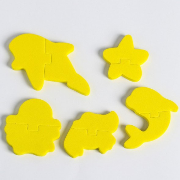 Макси - пазлы для ванны (головоломка), «Морские животные», 5 пазлов, 10 деталей