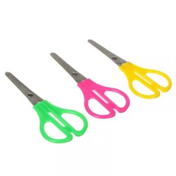 Ножницы детские 13 см, безопасные, пластиковые ручки с фиксатором