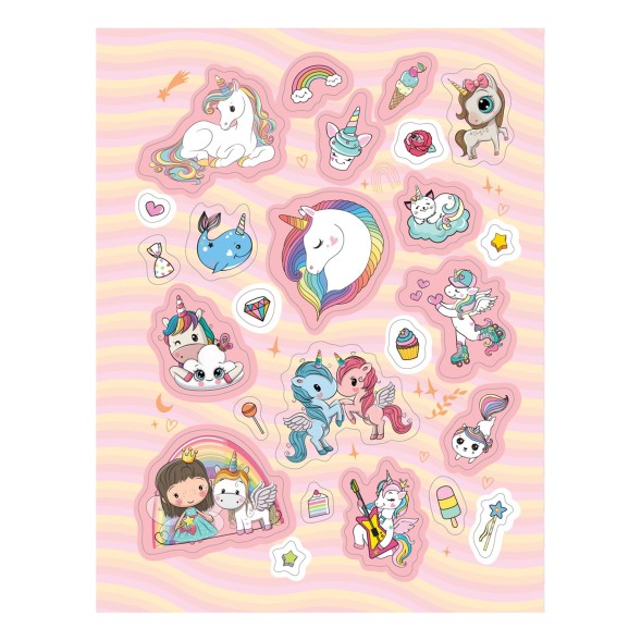 Альбом наклеек Росмэн Единороги, 100 наклеек
