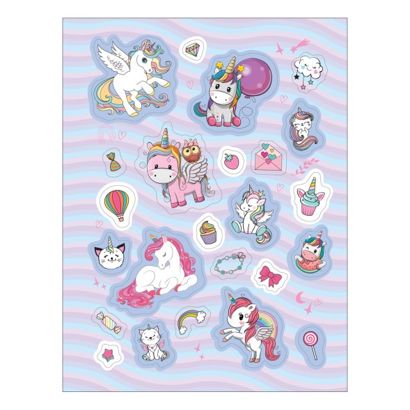 Альбом наклеек Росмэн Единороги, 100 наклеек