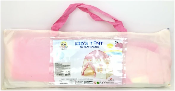 Детская игровая палатка "Домик с окошками", розовая