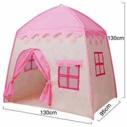 Детская игровая палатка "Домик с окошками", розовая