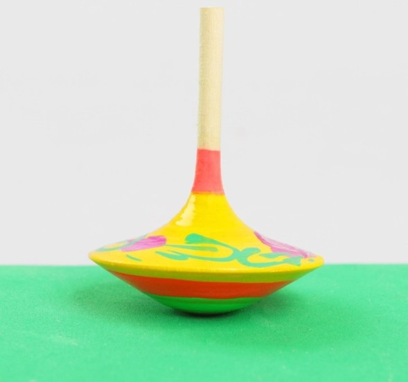 Каталка-волчок, с росписью