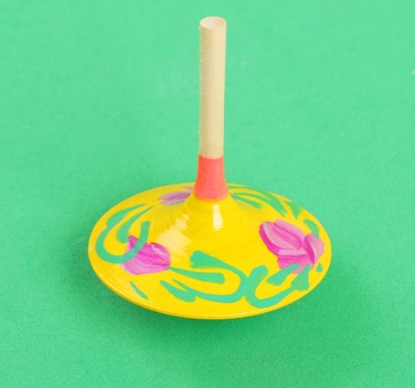 Каталка-волчок, с росписью