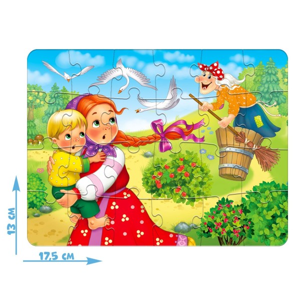 Пазл «Детские сказки №2», Гуси-лебеди, 24 элемента