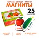 Развивающие магниты «Изучаем цвета и овощи - фрукты» (набор 25 шт.), Лесная мастерская