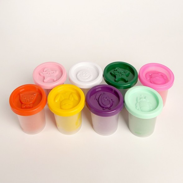 Набор для детской лепки «Тесто-пластилин с блестками, 8 цветов», Genio Kids