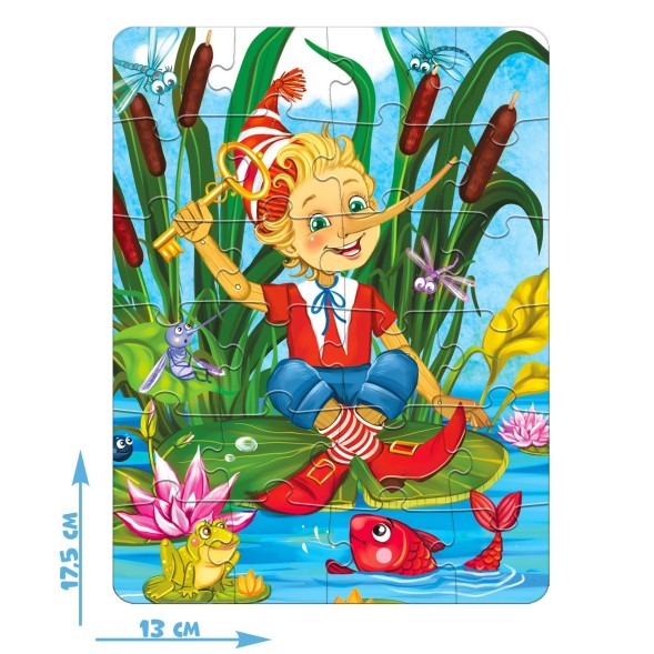 Пазл «Детские сказки №6», Золотой ключик, 24 элемента