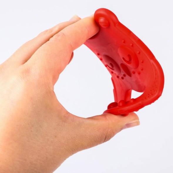 Прорезыватель для малышей Совенок - цвет красный