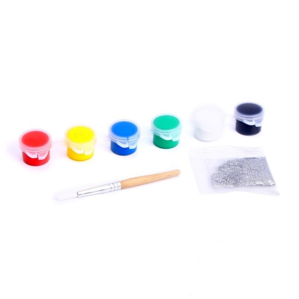 Ёлочные шары под раскраску на новый год Подарок для тебя, 4 шт., d=7 см, набор для творчества