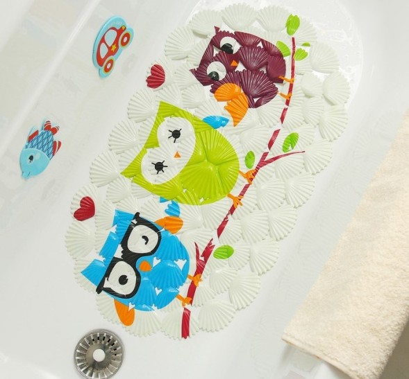 SPA-коврик для ванны на присосках Доляна «Совы», 37×67 см