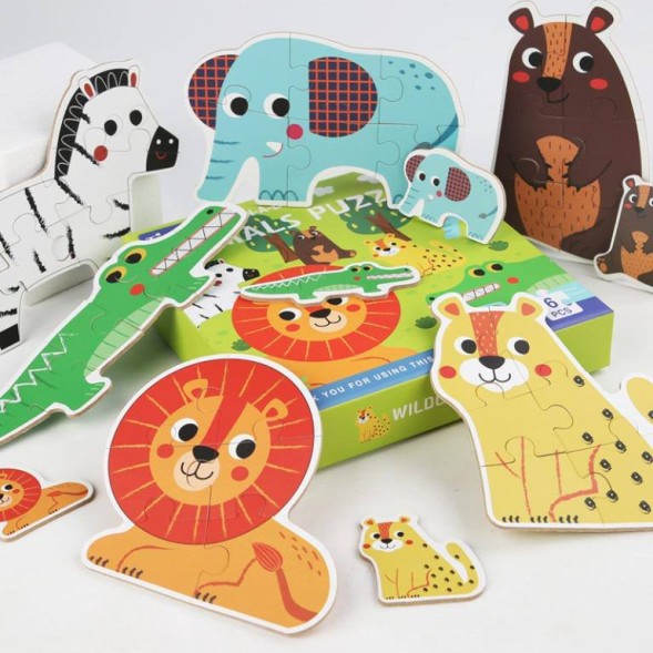 Пазл 6 в 1 Дикие животные