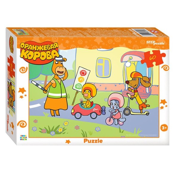 Пазл «Оранжевая корова», 60 элементов