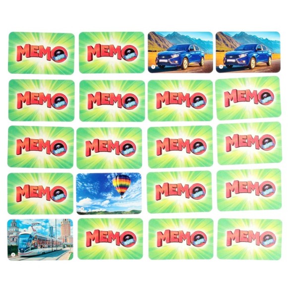 Настольная игра фото-мемо «Транспорт», 38 карточек