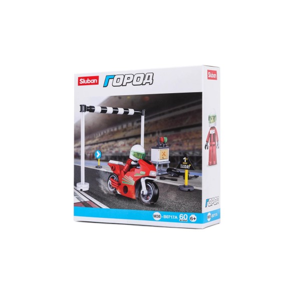 Конструктор SLUBAN Город Спортивный мотоцикл M38-B0717A, 60 деталей