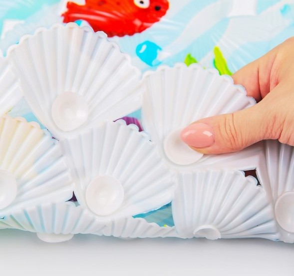 SPA-коврик для ванны на присосках Доляна «Морские жители», 38×63 см