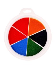 Краски пальчиковые, на водной основе, с губкой, 6 цветов