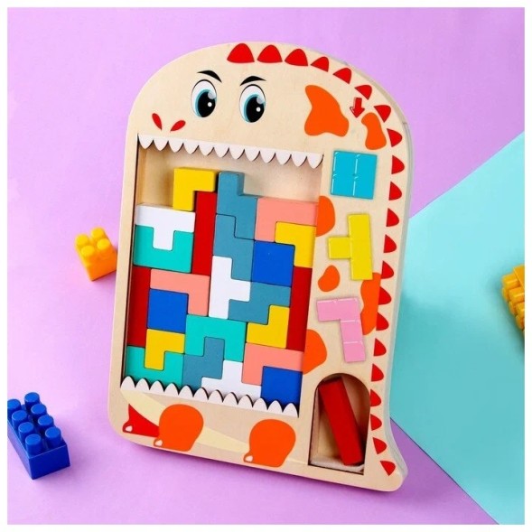 Детская развивающая игра тетрис «Дракончик» 2,5 × 22,3 × 29,8 см