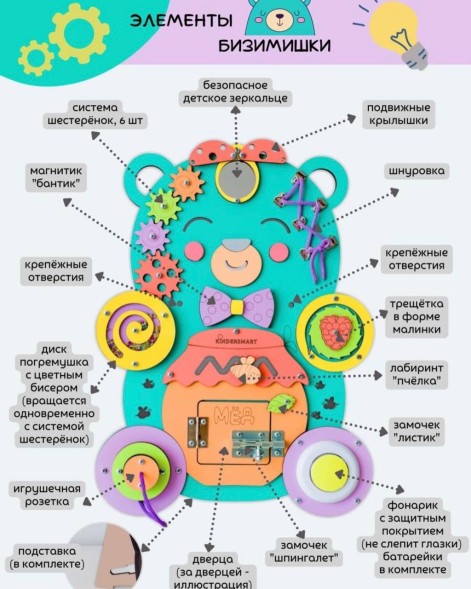 Бизиборд «Мишка»