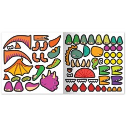 Книга с многоразовыми наклейками &quot;Крутозавры&quot;, 12 стр.