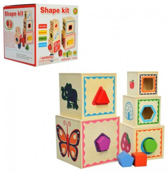 Детская деревянная игрушка Кубики сортер