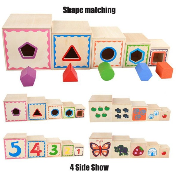 Детская деревянная игрушка Кубики сортер
