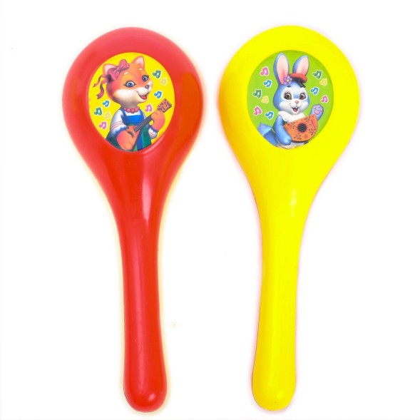 Набор музыкальных инструментов «Весело поем»: бубен, 2 маракаса, губная гармошка. Zambians