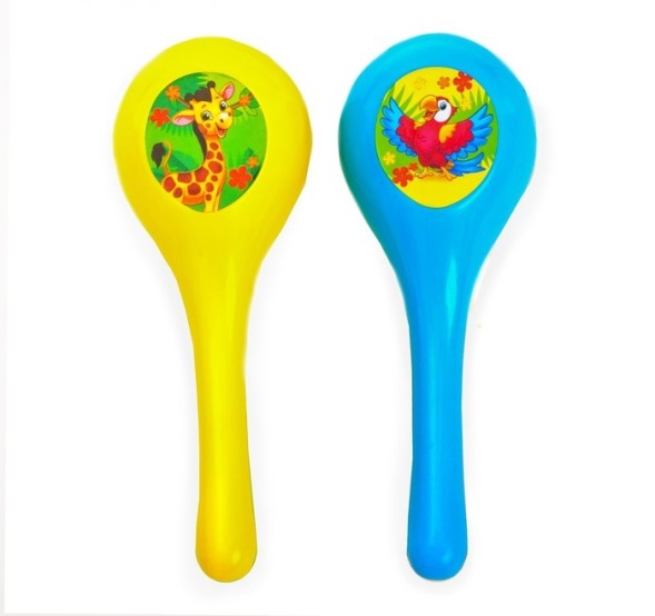 Набор музыкальных инструментов «Весело поем»: бубен, 2 маракаса, губная гармошка. Zambians