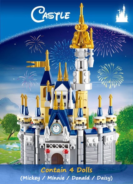 Конструктор Волшебный замок Микки Мауса, 497 дет.