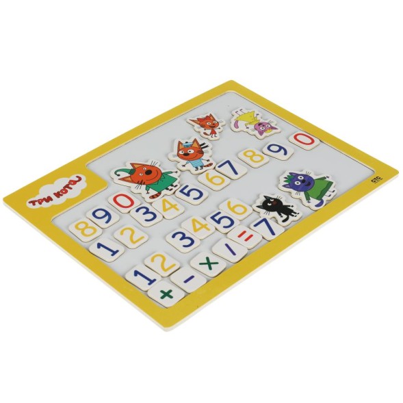 Игрушка деревянная Три Кота магнитная доска &quot;цифры&quot;, Буратино