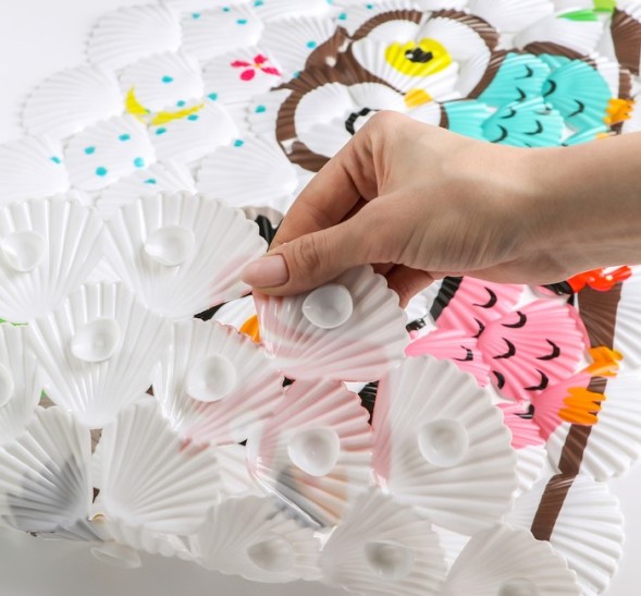 SPA-коврик для ванны на присосках Доляна «Совы в лесу», 37×68 см