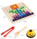 Развивающая игра деревянная мозаика сортер с цветными шариками и мемори